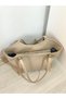 Soft Leather Women's Shoulder Bag with Belt Detail - 5
