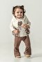 Baby Girl Leopard Patterned Puffy Vest Sweatshirt Spanish Style Trousers 3-Piece Set - 2