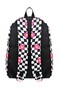 Water Resistant Checkerboard Pattern Plush Teddy Bear Charm Ergonomic School Bag for Girls - 3