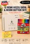 12 Color Felt-Tip Pens and 2 Pieces of 110 Gr 30 Yp 25X35 cm Spiral Drawing Notebook Set