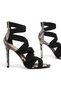High Heel Sandals with Elastic Ankle Strap - 3