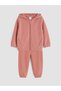 Ozmarka New Season Pink Hooded Baby Girl Soft Touch Tracksuit Set - 2