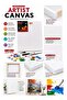 Premium Artist Canvas 40 × 50 cm, 100% Cotton, 280 GSM Medium Grain, Triple Acrylic Primed Stretched Canvas for Acrylic Oil Gouache Mixed Media - 3