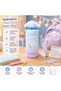Kids Stainless Steel Insulated Water Bottle with Straw & Shoulder Strap, Vacuum Leakproof Thermal Flask, Blue/Pastel Design - 3