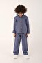 Collared Muslin Set Ufuk Blue - 3