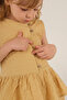 Buttoned Front Ruffled Blouse Pastel Yellow - 4