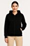 Kangaroo Pocket Hooded 3 Thread Raster Thick Zippered Oversize Black Hoodie Sweatshirt Jacket - 7