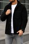 2 Pcs Unisex Plush Jacket Set + 100 ml Perfume Winter Thick Textured Buttoned Double Pocket Oversize Shirt Jacket Cardigan - 5