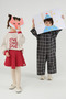 Plaid Overalls with Pocket Bag Black - 2