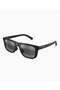 Moaka Rectangle Sunglasses with Neutral Grey Polarized Lenses, Matte Black Frame
