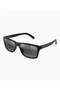 Kōwelo Rectangle PolarizedPlus2® Sunglasses, Neutral Grey Lenses, Shiny Black Frame