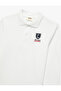Cotton Long Sleeve Embroidered Polo Collar School T-Shirt - 5