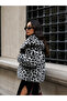 Leopard Patterned Wide Collar with Pockets and Snap Fasteners, Lined Imported Premium Fur - 3