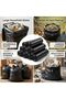 60 Gallon Heavy Duty Extra Large Black Garbage Bags, 20 Count Tear & Leak Resistant, Home & Office Use, Garden & Garage Use, Waste Cleanup Bags - 6