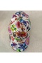 Unisex Custom Made Floral Pattern Genuine Lambskin Baseball Cap - 3