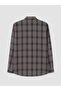 Vizyon New Season Gray Regular Fit Plaid Men's Shirt Jacket - 6