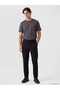Vizyon New Season Anthracite Loose Fit Fluid Fabric T-Shirt /04 - 2