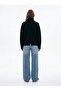 Relaxed Fit Turtleneck Knitwear Black Sweater - 2