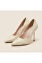 Dalida Patent Leather Lace Detailed Closed Back Heeled Shoes - 4