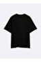 Regular Fit Basic Black T-Shirt - 4