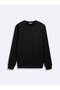 Regular Fit Basic Crew Neck Anthracite Sweatshirt - 4