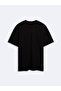 Relaxed Fit Sign Printed Black T-Shirt - 4