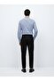 Relaxed Fit Micro Plaid Long Sleeve White Shirt - 2