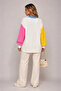 Women's Bohemian Style Color Block Cotton Knitted Patterned Pinterest Cardigan - 5