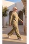 Women's Tunic Tracksuit Set with Stitching Detail and Crew Neckline - 3