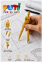 Yellow Metal Compass 1 Piece Puti 1574 Metal Compass with Protection Box Graphite Tip Mechanical Compass Mathematics t - 3