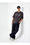 Relaxed Fit Sign Printed Anthracite T-Shirt
