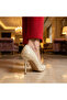 Dalida Patent Leather Lace Detailed Closed Back Heeled Shoes - 8