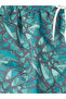 Turquoise Short Length Patterned Men's Swim Shorts - 6
