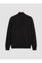 Ozmarka New Season Black Turtleneck Men's Knitwear Cardigan - 7