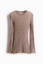 Sheer rib-knit top
