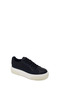 Men's Navy Blue Lace-Up Thick Sole Leather Sneaker Wm740005Dv - 7