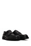 Men's Black Double Buckle Leather Casual Shoes Wm820006Dv - 2