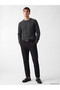 Ozmarka New Season Anthracite Crew Neck Men's Knitwear Sweater - 2