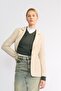 Beige Half-Lined Summer Linen Jacket - 2