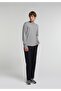 Regular Fit Round Neck Jacquard Men's White Sweater - 3