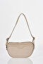 Oval Design Shoulder Bag Stone