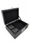 2 Li Password-Protected Wooden Black Leather Covered Padded Watch and Jewelry Box St6-13 - 3
