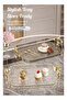 3 PCS Clear Serving Tray, With Polished Metal Handles, Serving Plate, Wavy Pattern Clear Tray, - 2