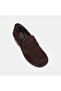 Women's Bitter Brown Round Toe Thick Heeled Suede Loafer - 7