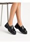 Women's Loafer Casual Thick-Soled Tassel Shoes-Black Patent Leather - 5