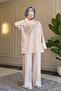 6355 - Stylish, Comfortable, Loose Viscose Soft Interlock Fabric Women's Set with Cross Zipper Detail - 2