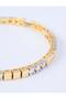 Gold Color Stone Detailed Square Bracelet - 2