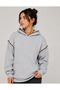 2-Thread Raised Sweatshirt with Hood and Collar and Sleeve Trim Stitching Detail - 3