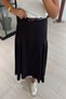 Linear Textured Black Flounce Skirt - 3