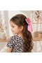 Pink Satin Big Bow Ribbon Hair Clip for Girls Wedding Bridal Dress Evening Dress Special Occasion 12X16.5 cm - 2